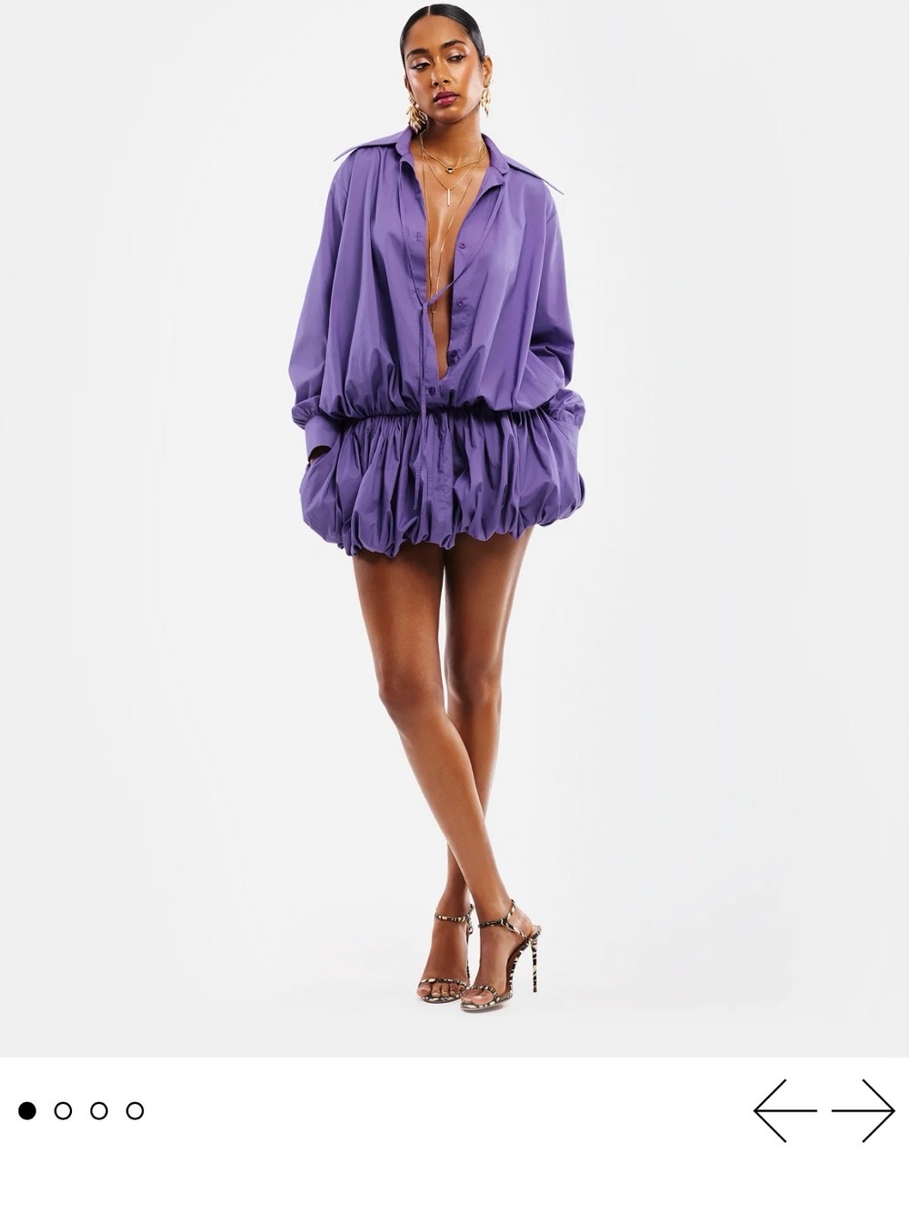 Hanifa Purple Mini Dress
